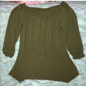 Green flowy shirt